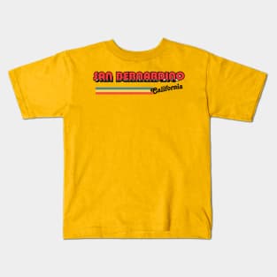 San Bernadino California \\\ Retro Typography Design Kids T-Shirt